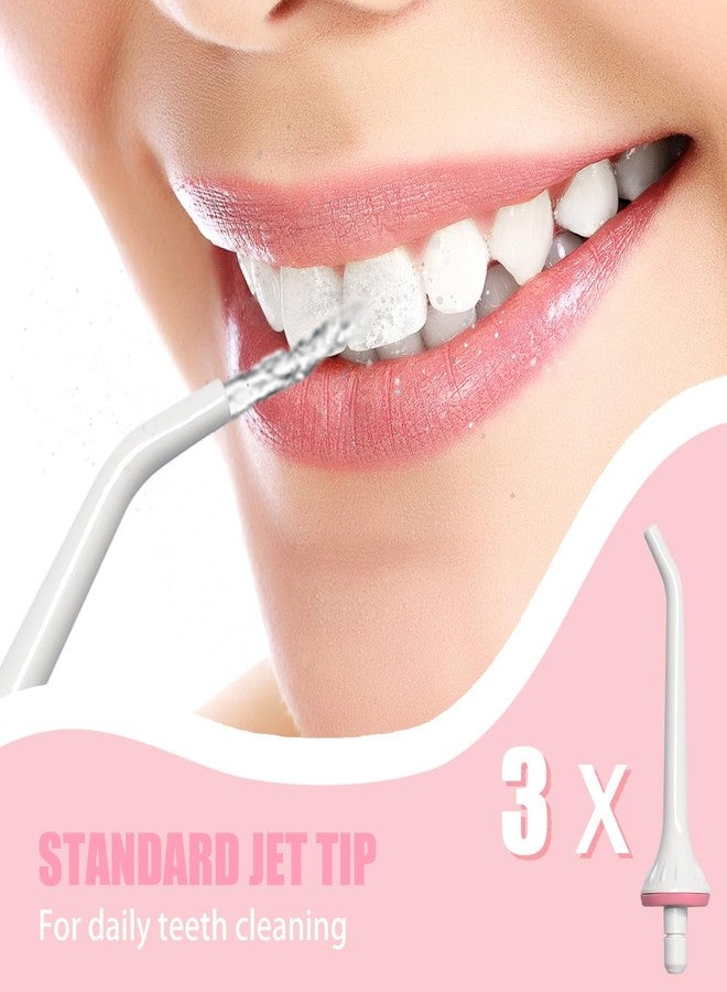 Pinkind 3 Pack Water Flosser Replacement Tips for Oralfree, Nicwell, Nicefeel, COSLUS, Oral Irrigator Jet Tip Nozzel fits for Mospro, Zerhunt Water Flosser, White - Image 4